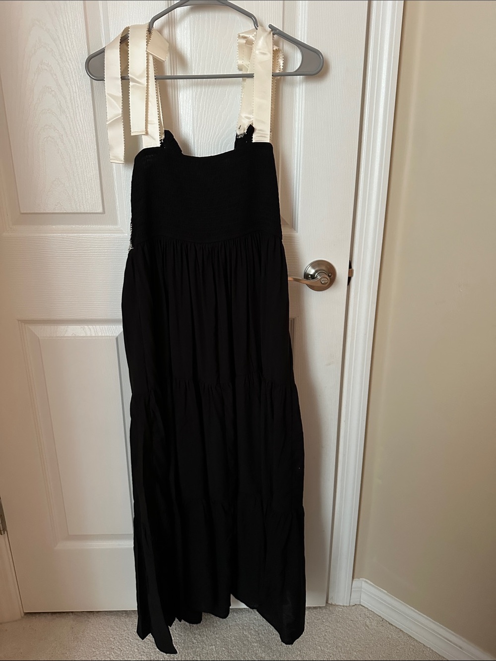 Blu Pepper Black Dress with Cream Smocked Pattern - Picture 3 of 3